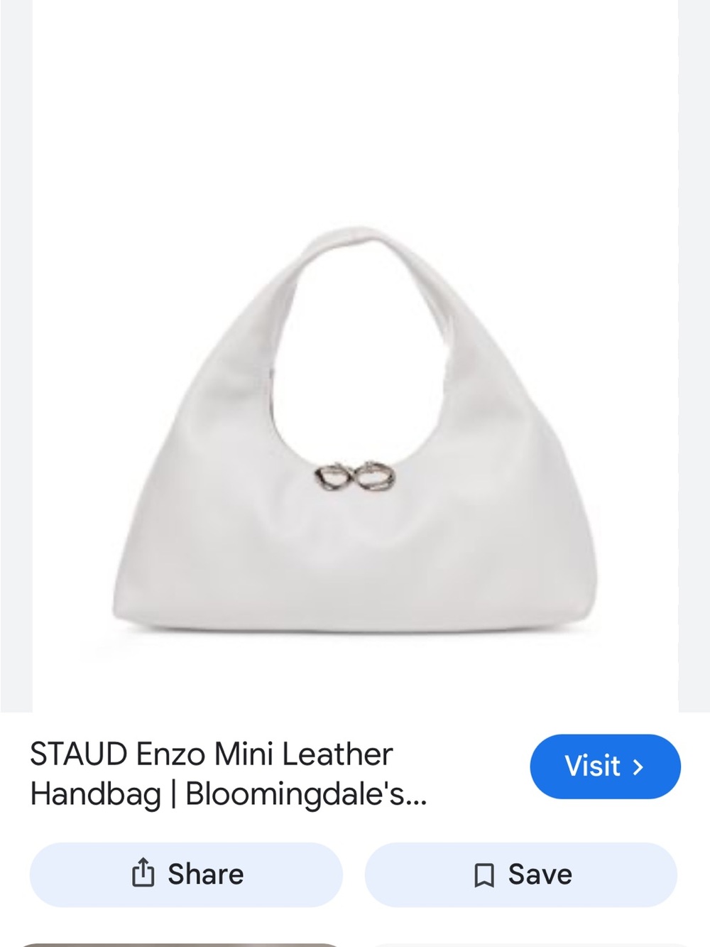 STAUD White Enzo Mini Top-Handle Bag! Gorgeous! - Picture 8 of 12